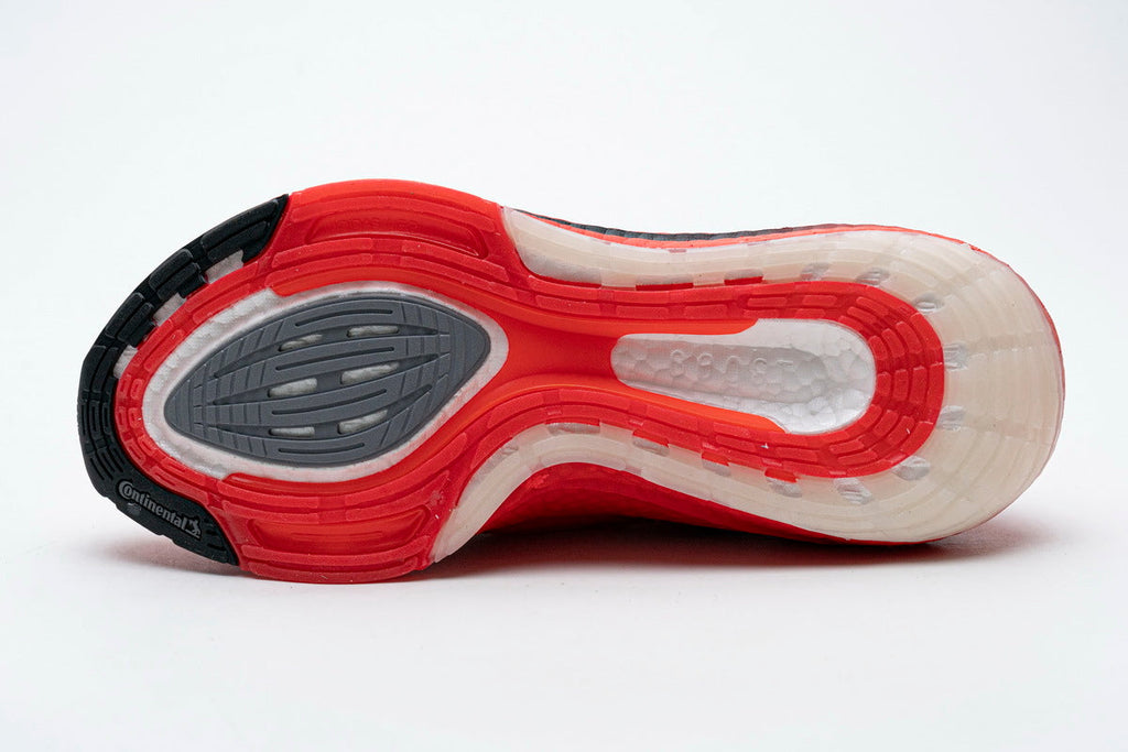 adidas Ultraboost 21 Running Shoes FY0387 in Red Black - product image from the listing.