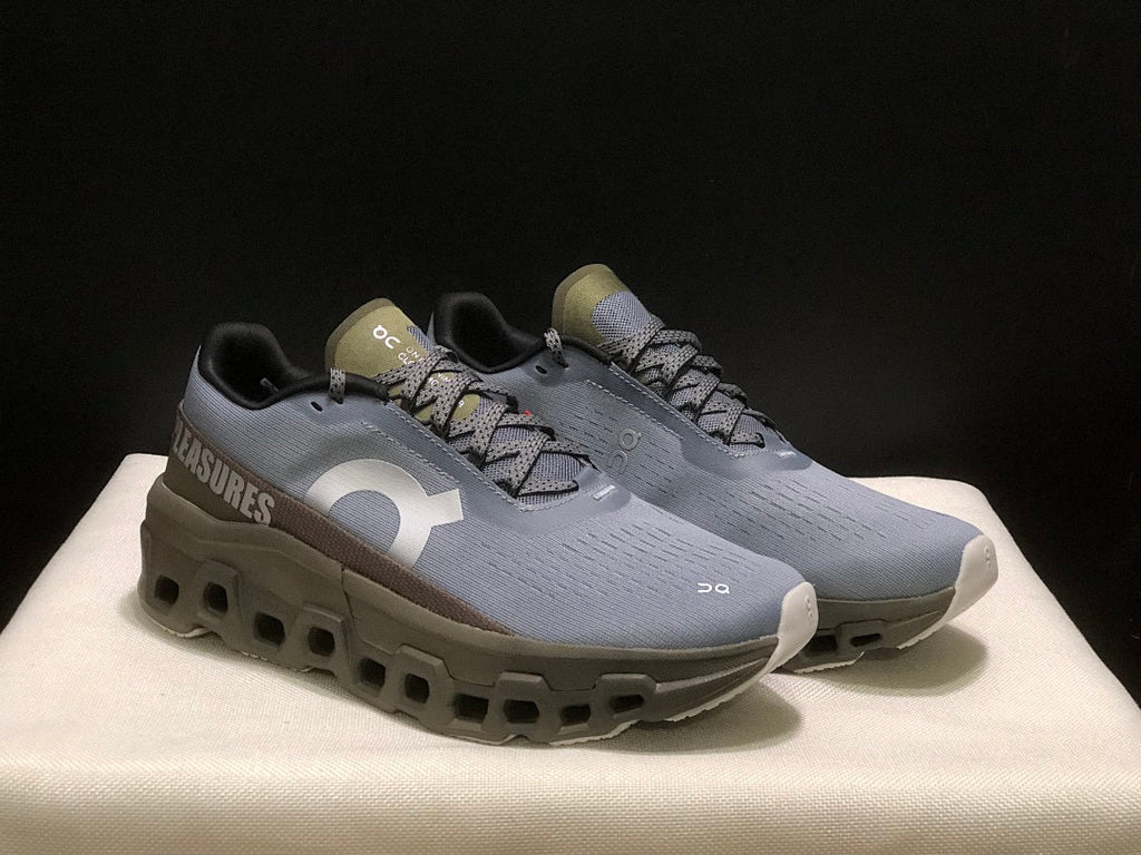 Gray and Olive On Cloudmonster 2 PLEASURES Sneakers - product image from the listing.