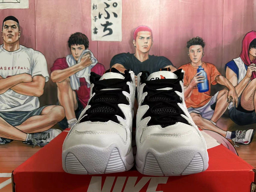 Nike Air More Uptempo Basketball Sneakers in White Black - product image from the listing.
