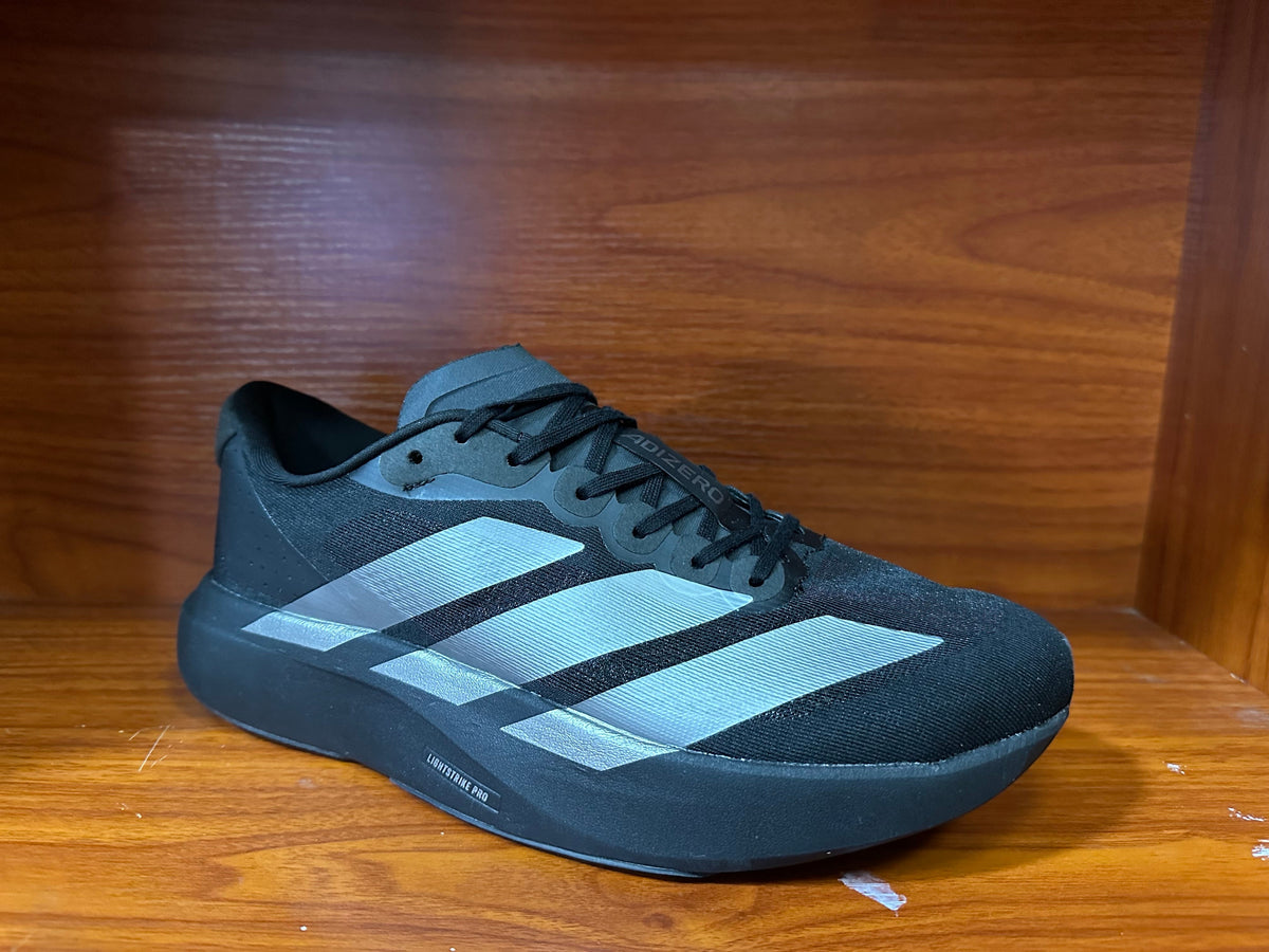 Black and Silver Adidas Adizero Running Shoes - product image from the listing.
