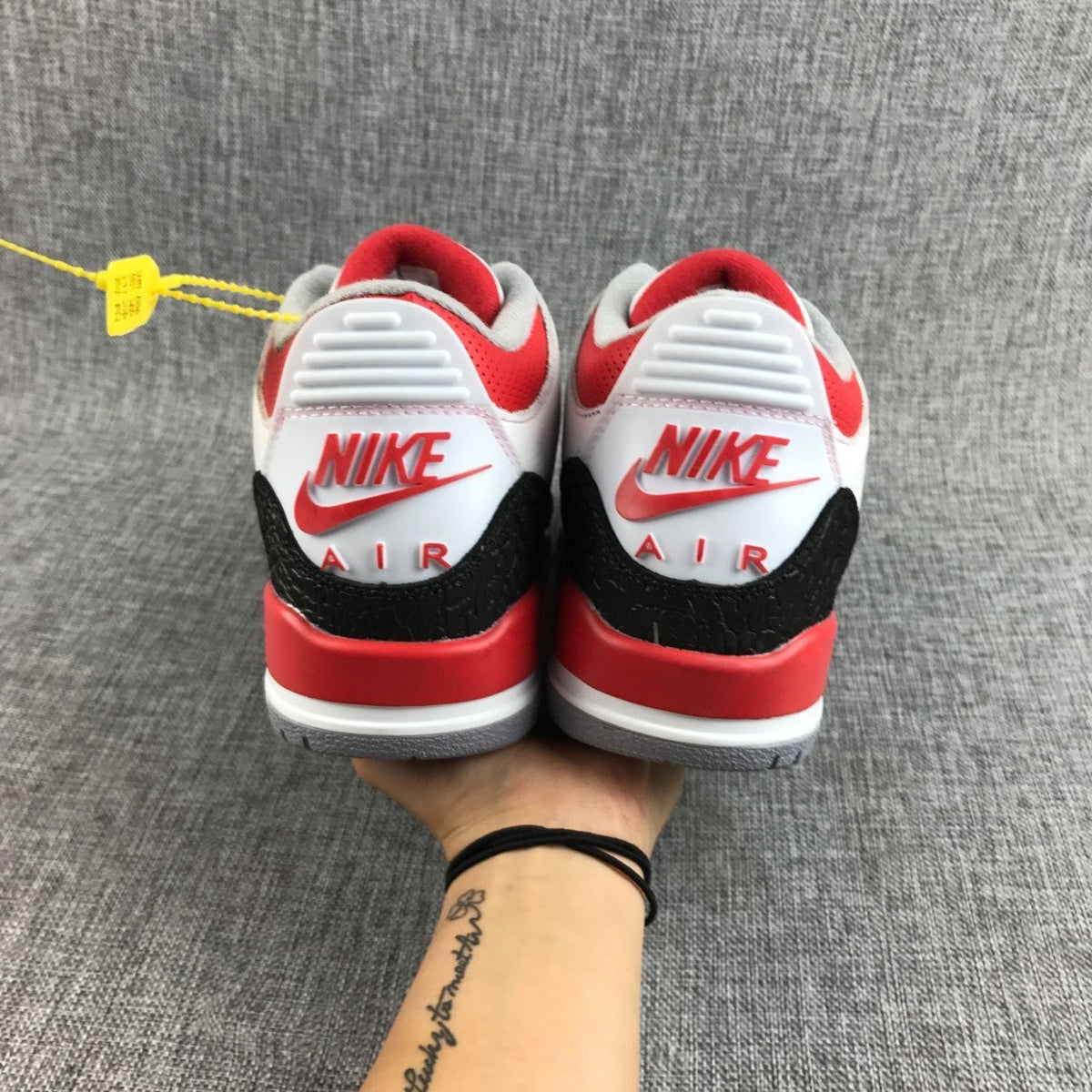 Men's Air Jordan 3 Fire Red Sneakers - product image from the listing.