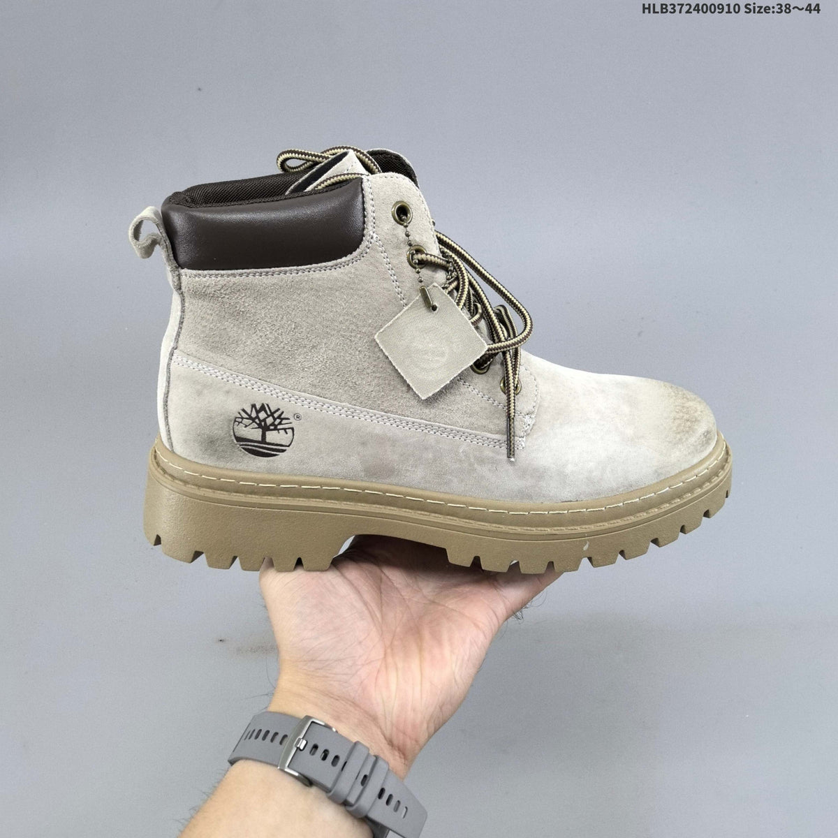 Timberland Mid-Top Lace-Up Boots in Wheat and in Taupe - product image from the listing.