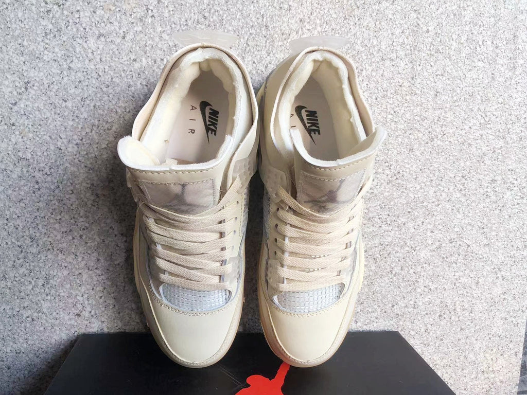 Jordan 4 Sneakers in Off-White Sail - product image from the listing.