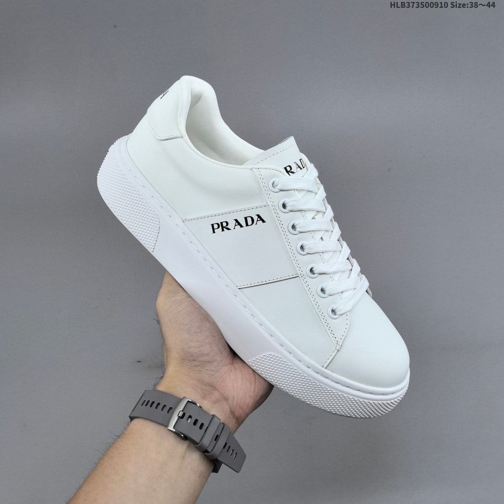 Men's Prada Cloudbust Thunder Low-Top Sneakers, White - product image from the listing.