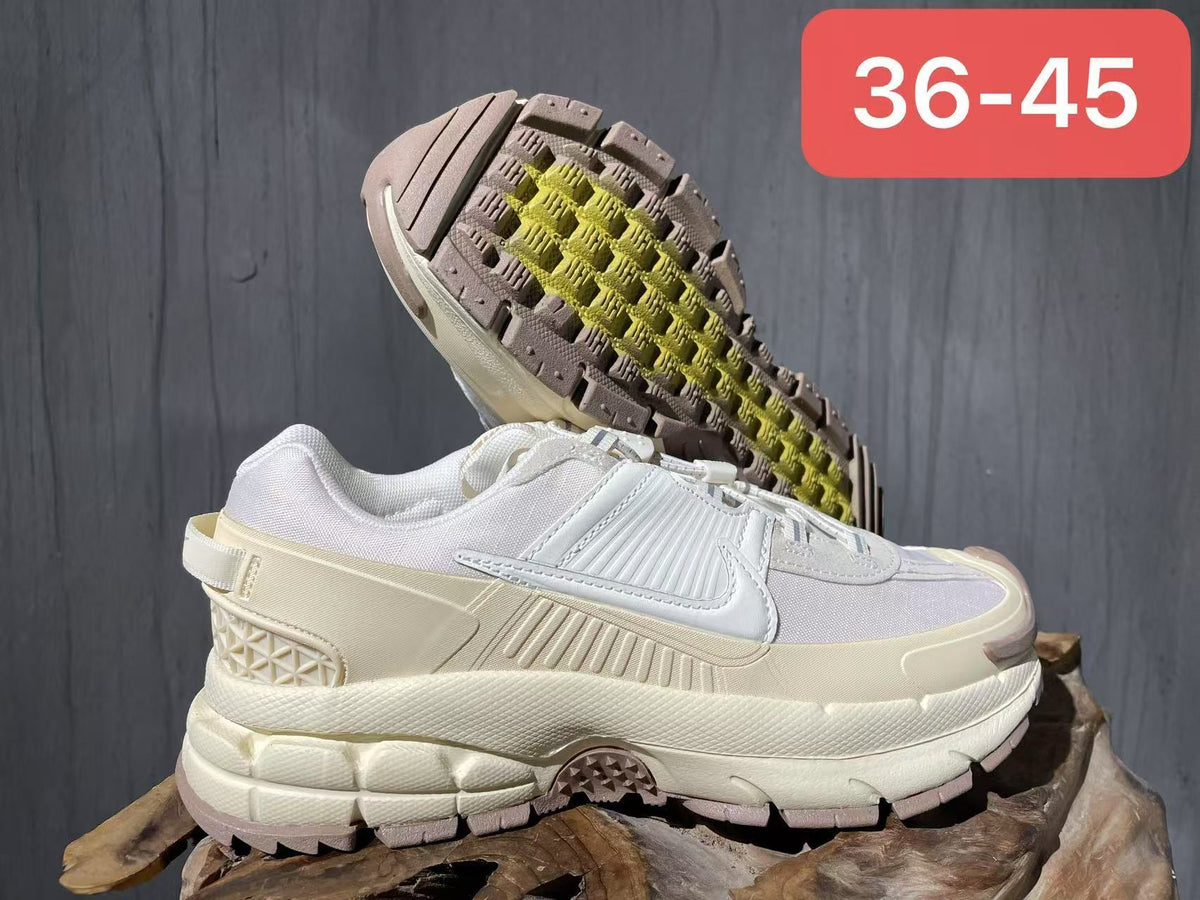 White and Cream Nike F7 Generation 2 Chunky Sneakers - product image from the listing.