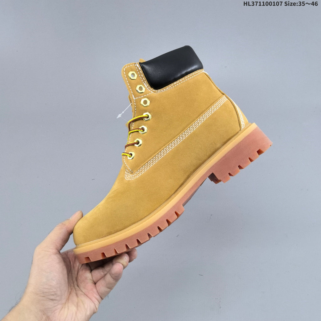 Timberland Lace-Up Ankle Boots in Wheat or in Black - product image from the listing.
