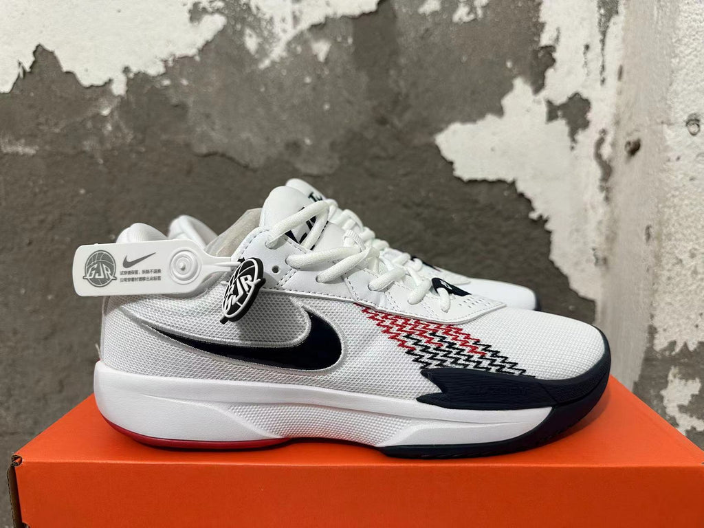 Nike Basketball Shoes in White Black Red - product image from the listing.