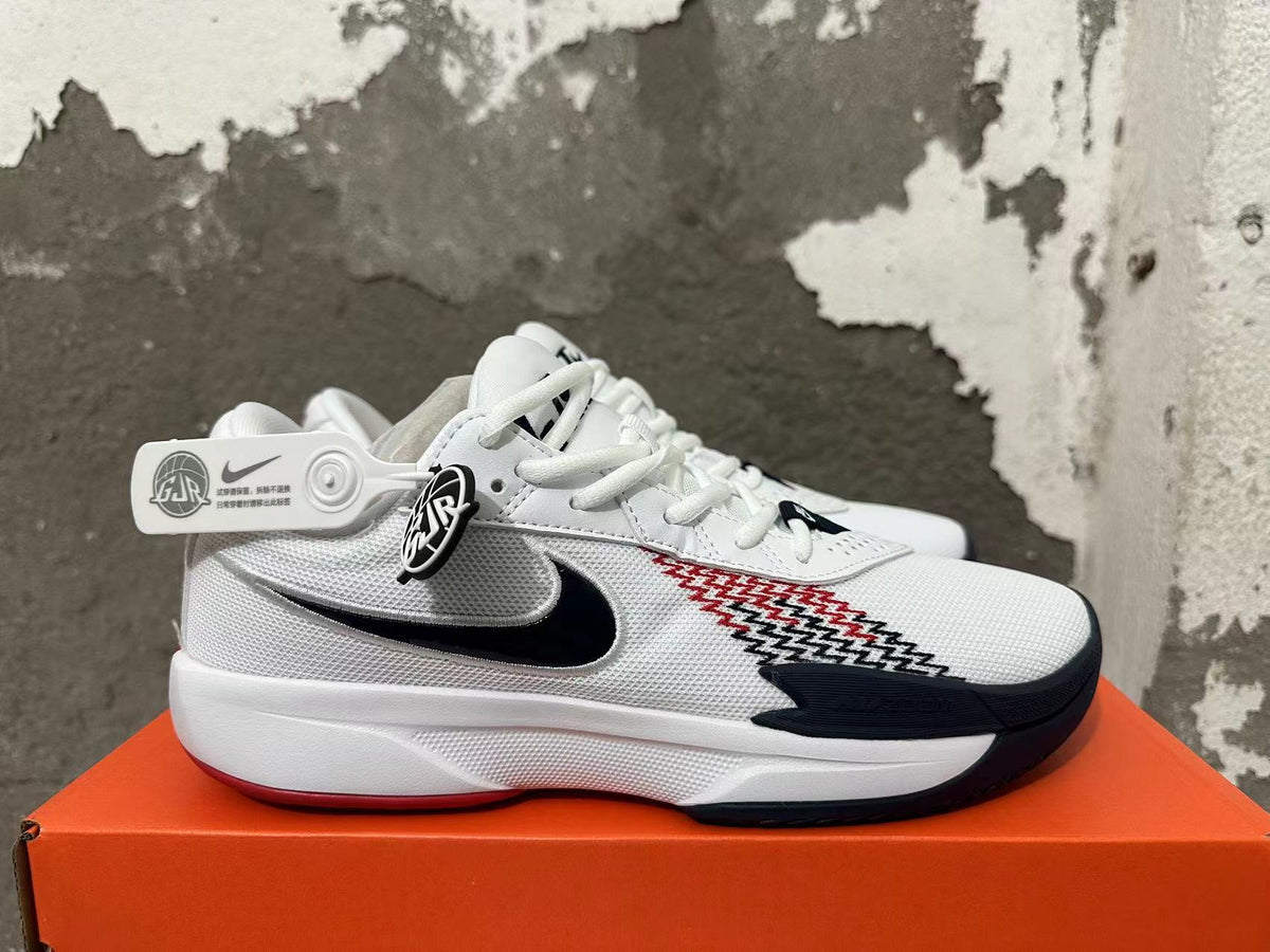 Nike Basketball Shoes in White Black Red - product image from the listing.