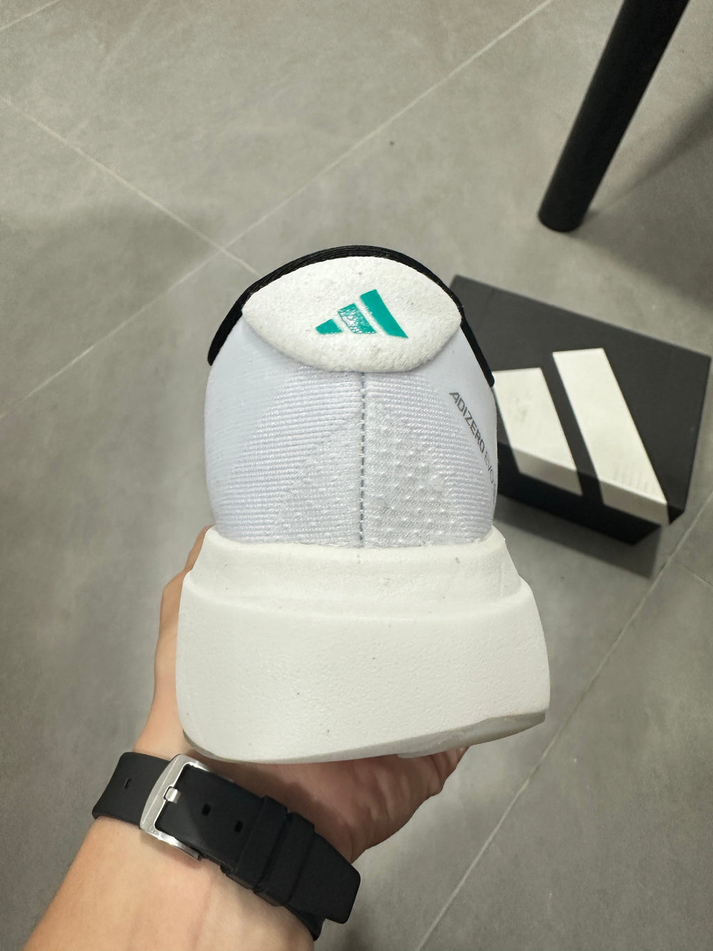 Adidas Lightstrike Pro Running Shoes in White Teal - product image from the listing.