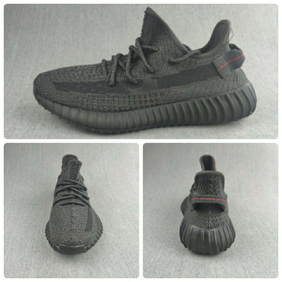 Yeezy Boost 350 V2 Sneakers in Dark Gray Knit - product image from the listing.