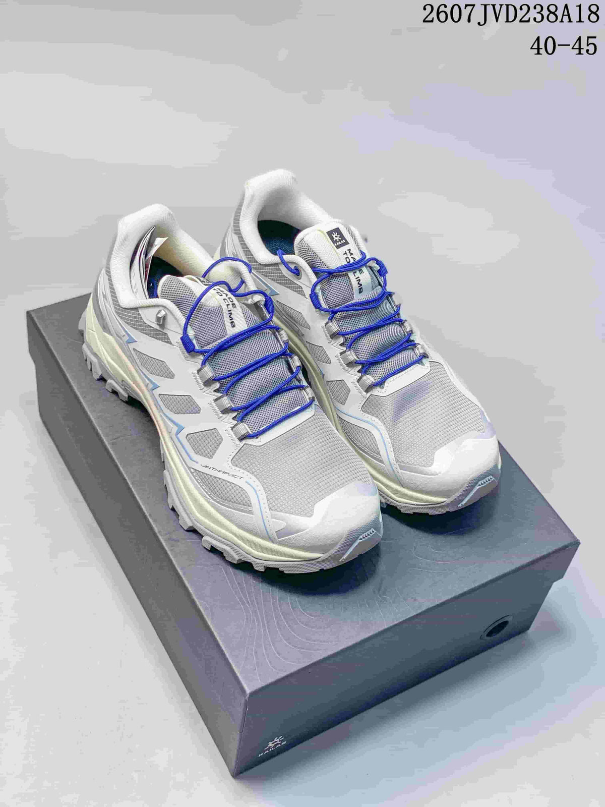KAILAS Expedition-5 Low-Top Hiking Shoes in White Blue 711780RRY - product image from the listing.