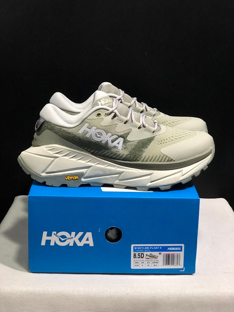 HOKA Skyline Float X Trail Sneakers, in Gray Green - product image from the listing.