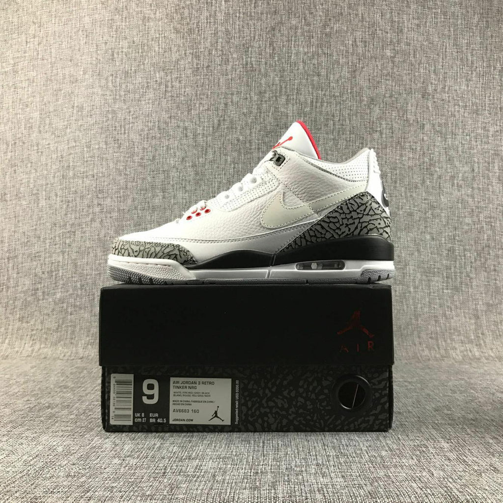 White Cement Sneakers - Air Jordan 3 Retro - product image from the listing.