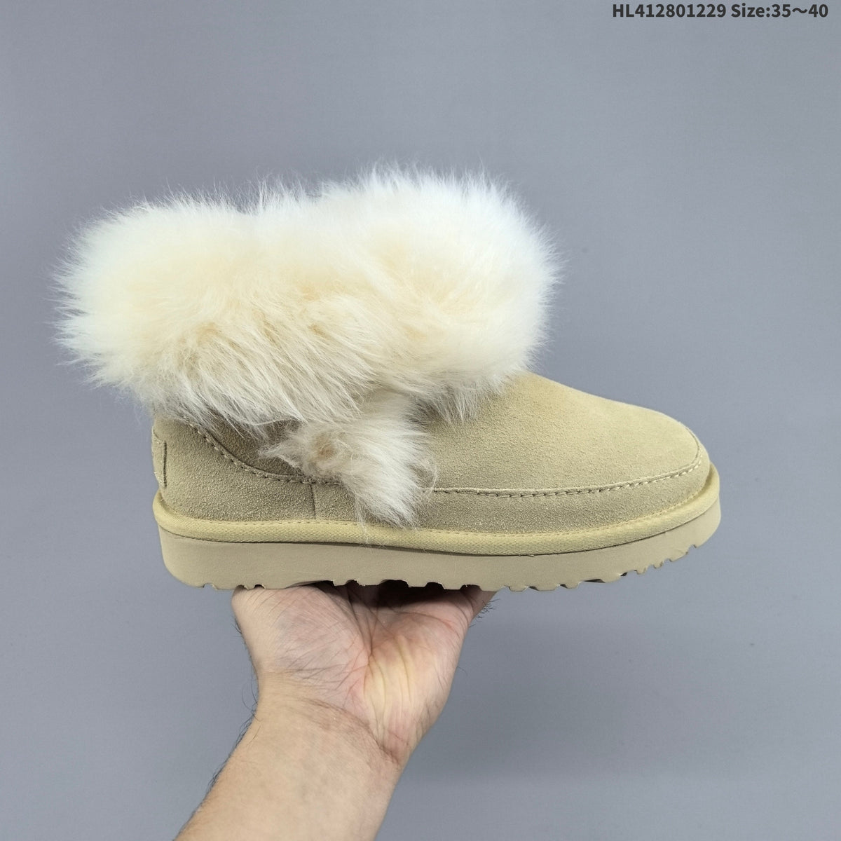 Women's UGG Tazzelle Fur-Trimmed Platform Slippers - product image from the listing.