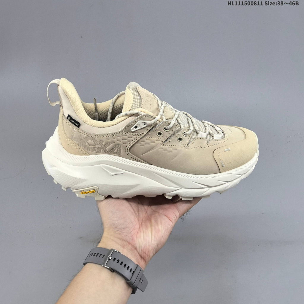 HOKA Kaha 2 Low GTX Low-Top Hiking Shoes, in Beige - product image from the listing.