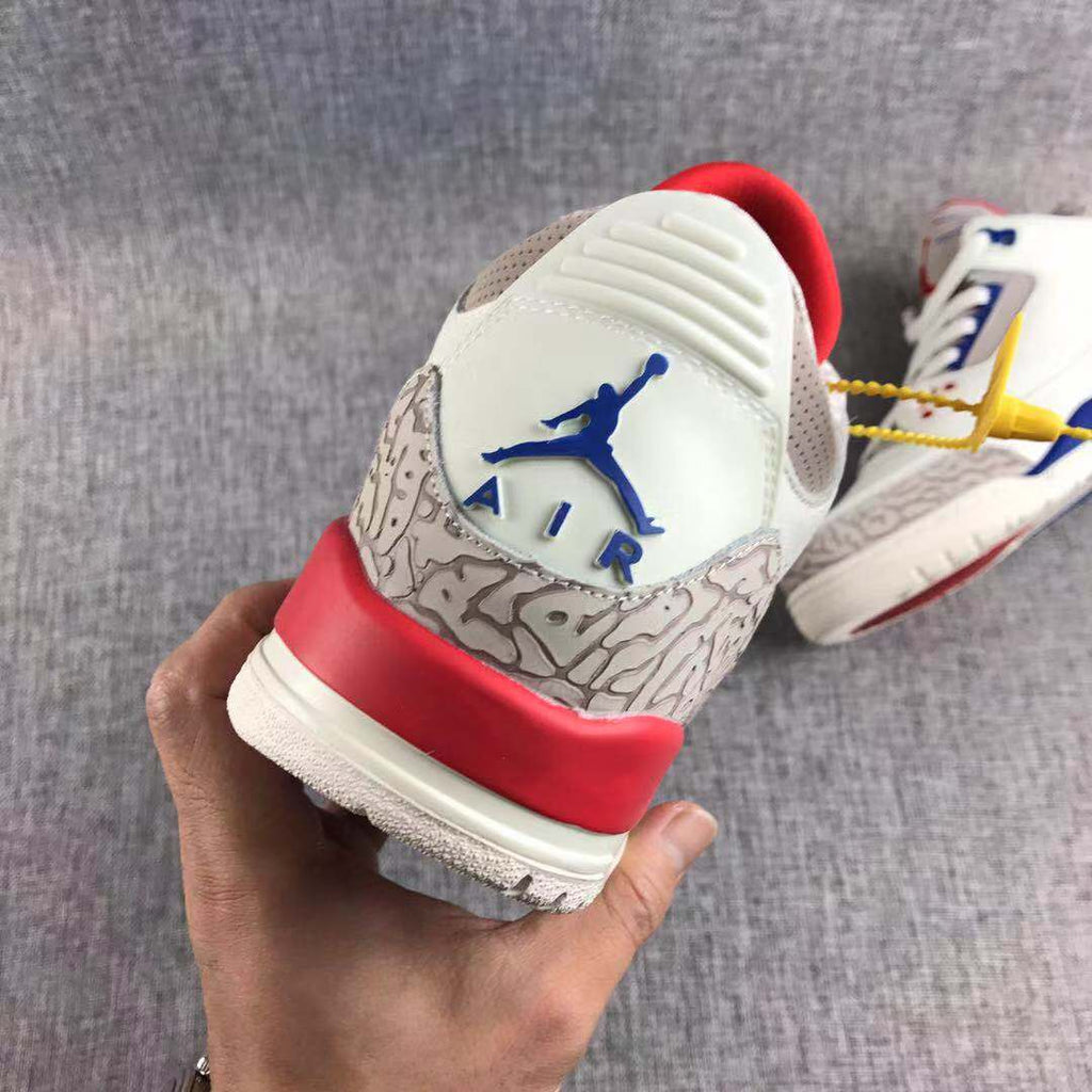 Air Jordan 3 Independence Day Basketball Sneakers in White - product image from the listing.