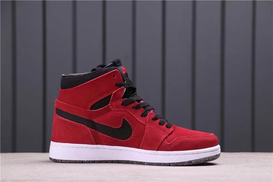 Air Jordan 1 Crater High-Top Sneakers in Red Red Black CT0978-600 - product image from the listing.