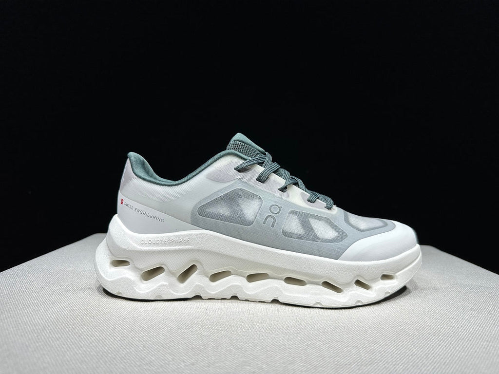 White and Green On Cloudtilt Remix Sneakers - product image from the listing.