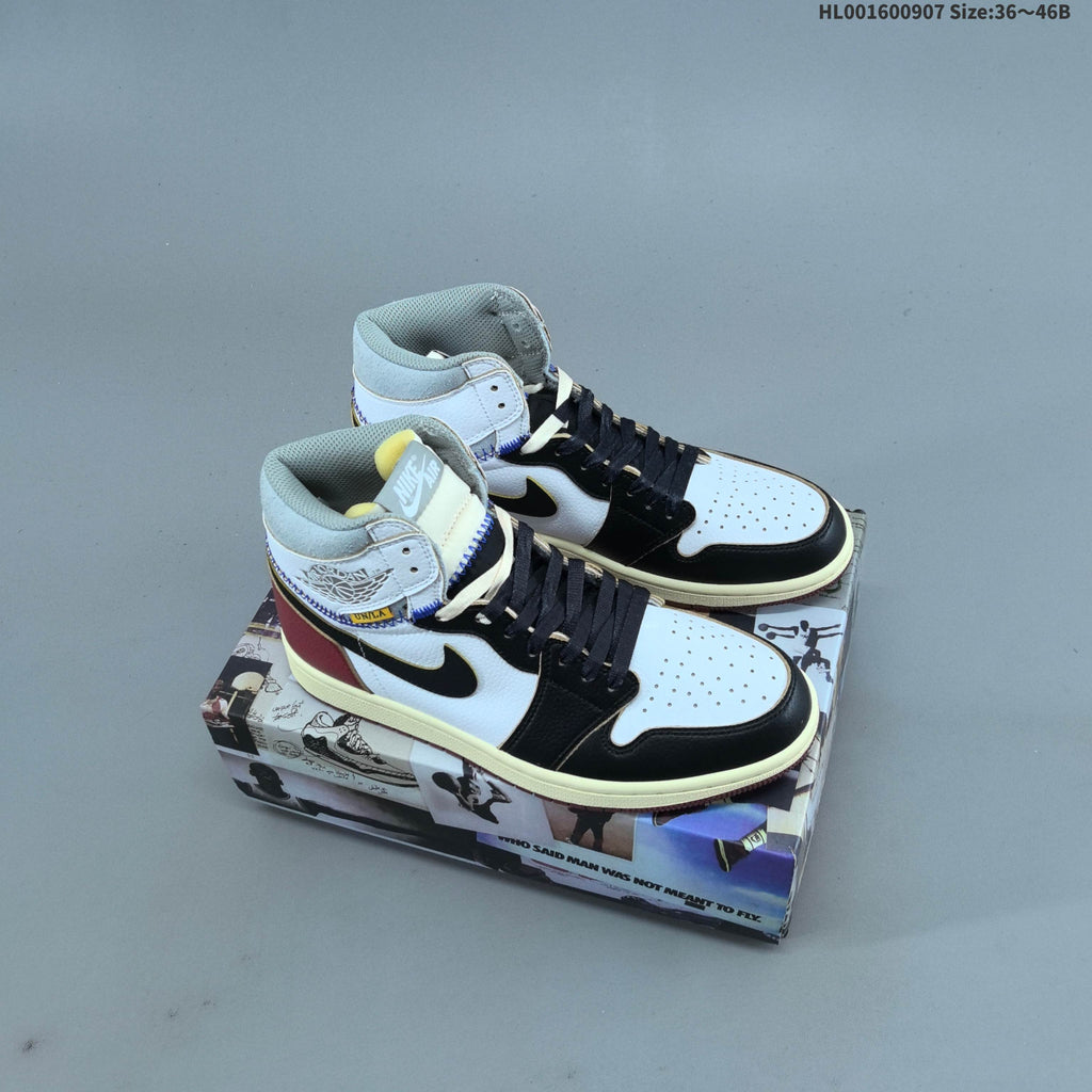 Jordan 1 Retro High OG Union LA Sneakers in White Red - product image from the listing.