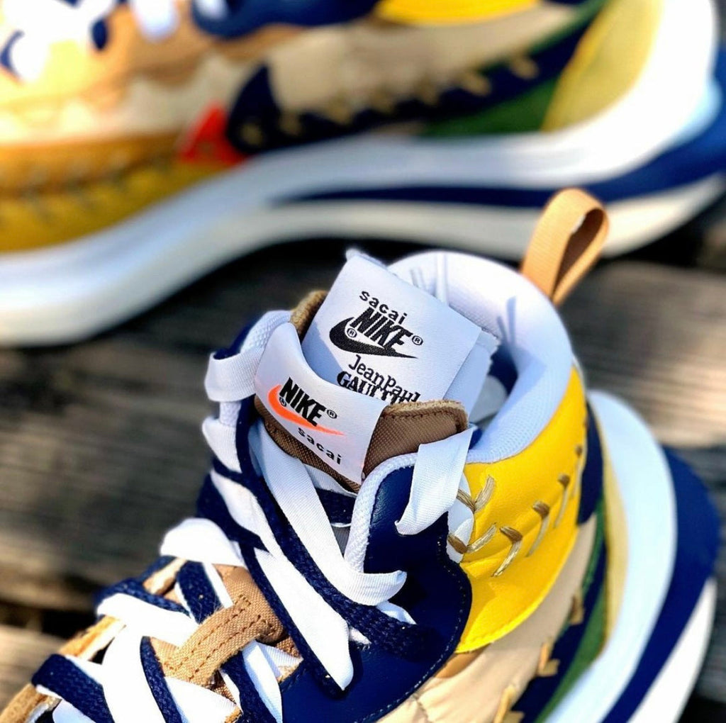 Nike VaporWaffle x sacai x Jean Paul Gaultier Trainers DH9186-200 - product image from the listing.