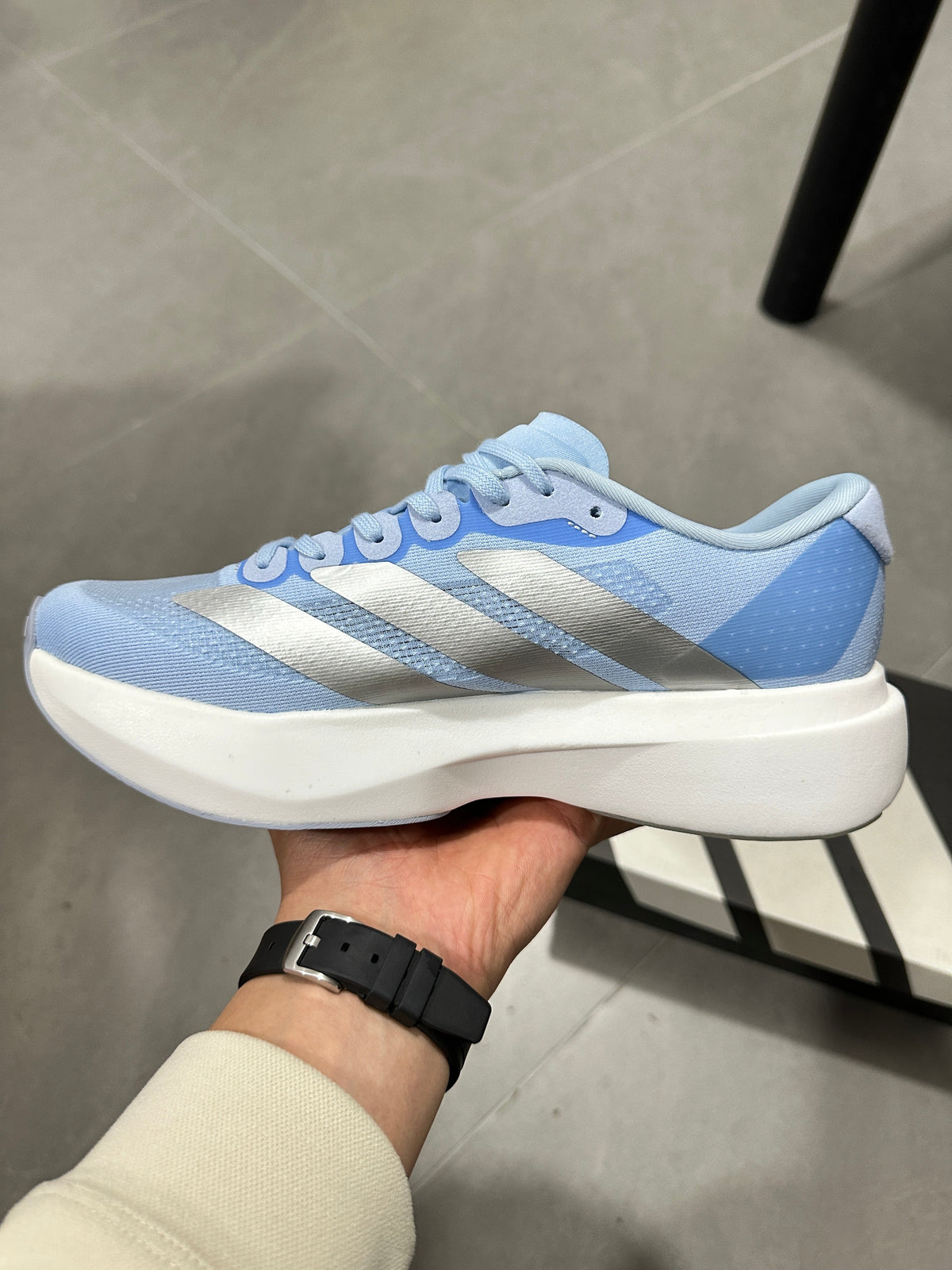 adidas Lightstrike Pro Running Shoes in Blue White JS4453 - product image from the listing.
