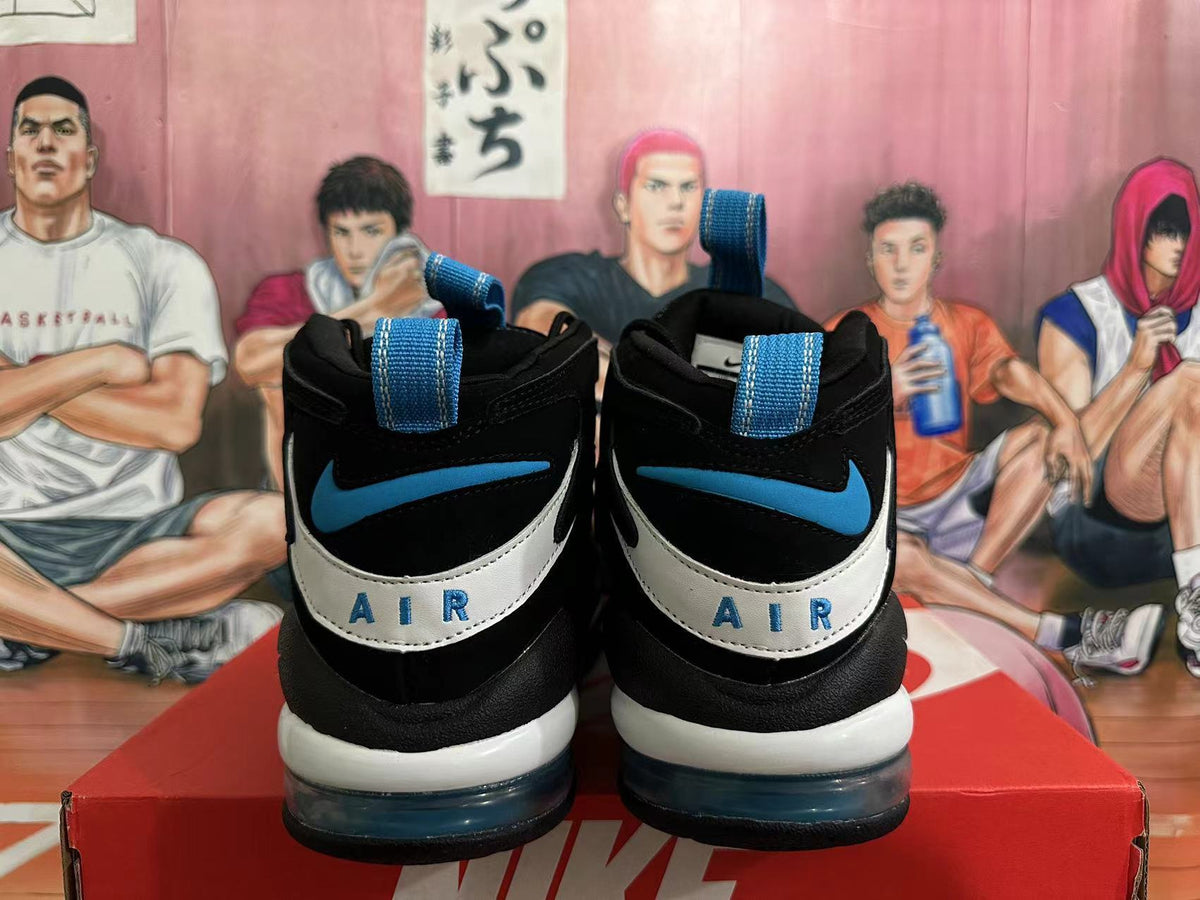 Nike Air Max Uptempo 95 Basketball Shoes in Black Blue - product image from the listing.