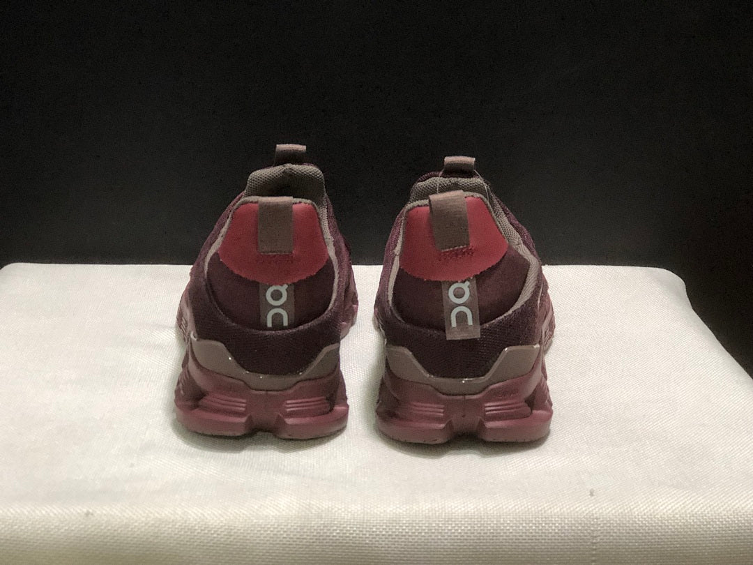 On Cloud X 4 Coast Slip-On Sneakers in Burgundy Red - product image from the listing.