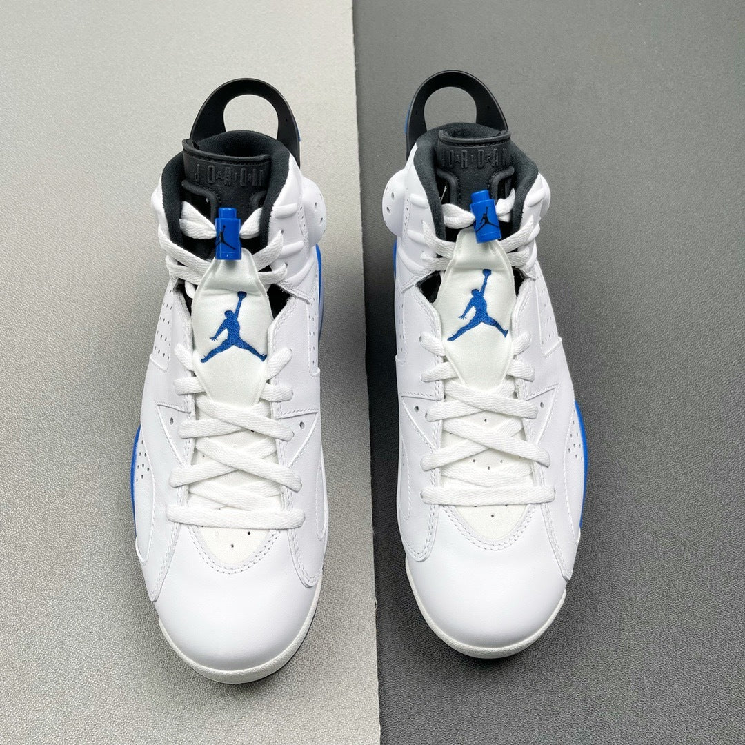 Air Jordan 6 Retro Sport Blue High-Top Sneakers - product image from the listing.