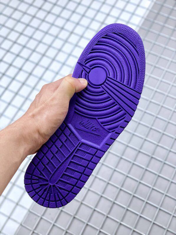 Air Jordan 1 High OG Court Sneakers in Purple 555088-500 - product image from the listing.