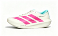 adidas Adizero Evo SL 2 Running Shoes in White Pink Green - product image from the listing.