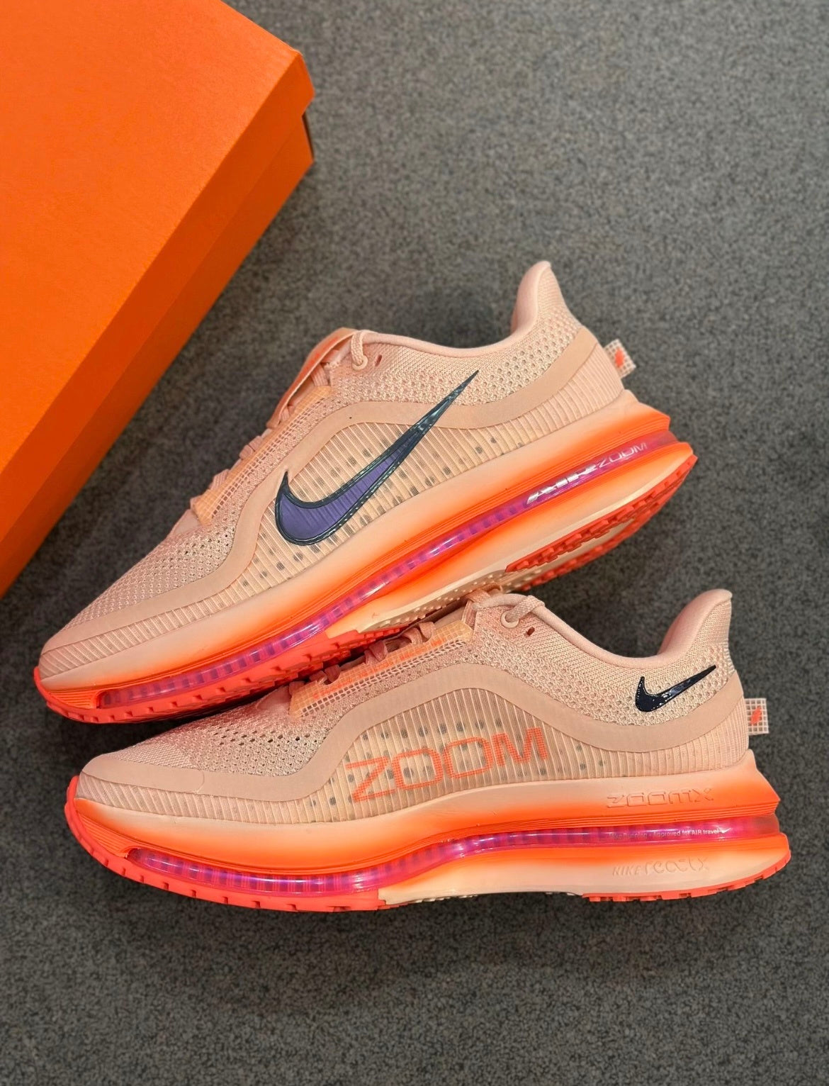 Nike Pegasus Premium Shoes for Running, Peach and Orange, II6308-600 - product image from the listing.