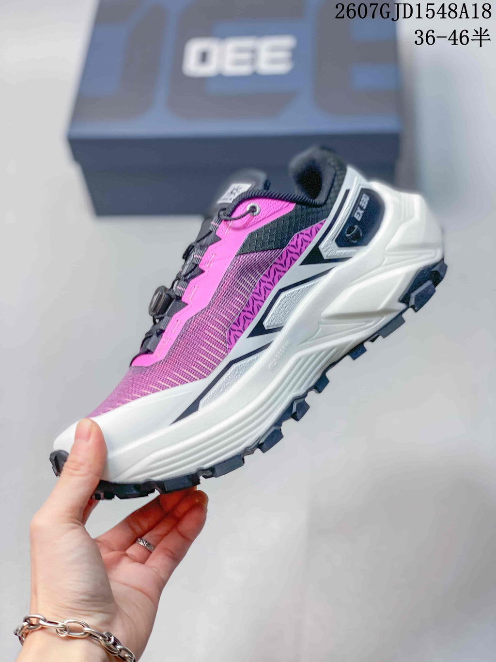 Kailas FUGA DU 2 Trail Running Shoes in Pink White Black - product image from the listing.