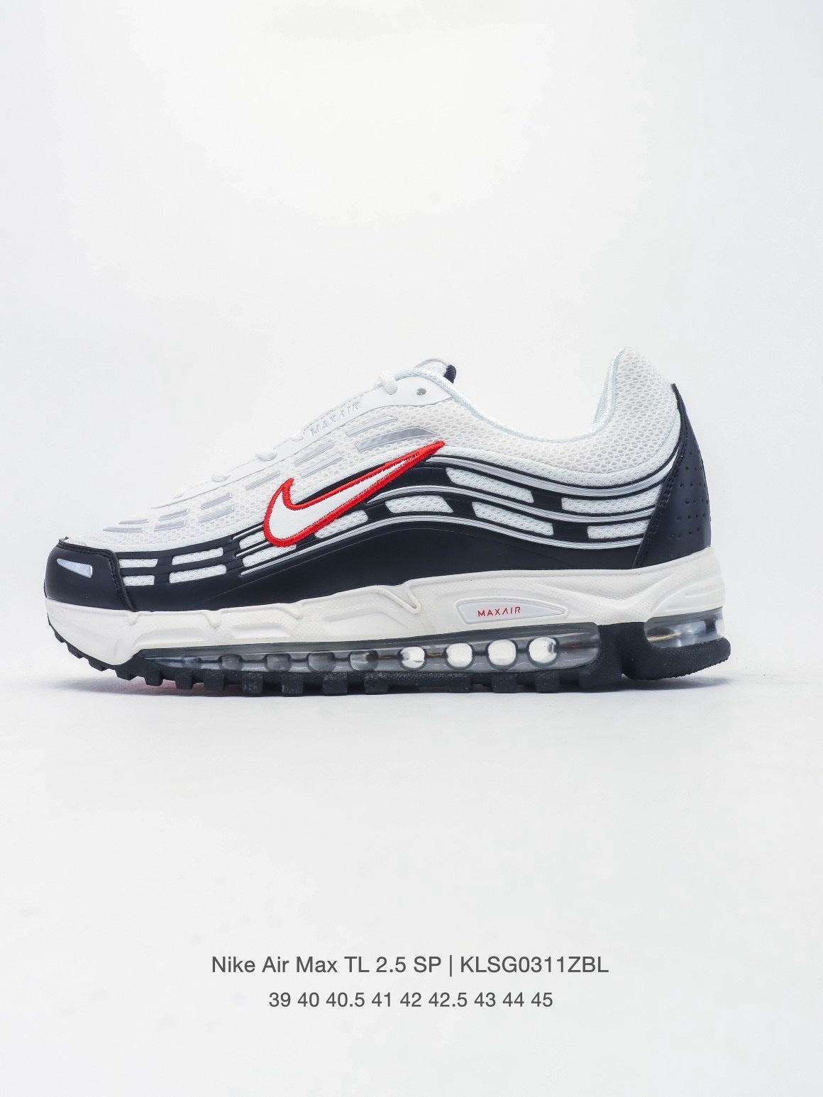 Nike Air Max TL 2.5 Sneakers in White and Navy - product image from the listing.