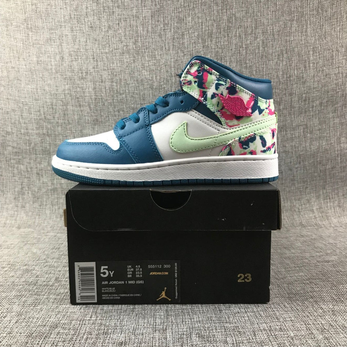Air Jordan 1 Mid Hawaii High-Top Sneakers in Multicolor - product image from the listing.