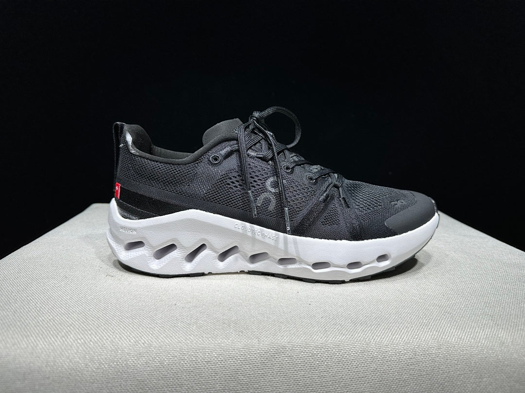 On Cloudsurfer Trail Trail Running Shoes in Black and White - product image from the listing.