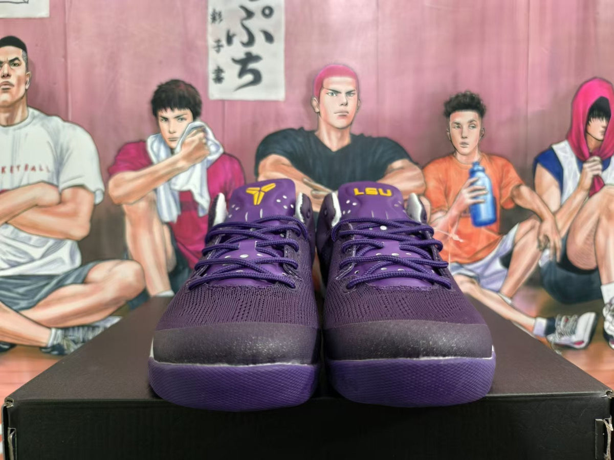Nike Kobe 8 Basketball Shoes in Purple and White - product image from the listing.