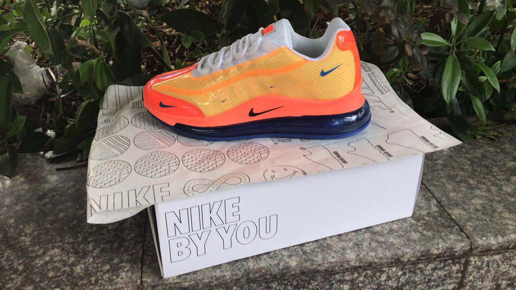 Nike Air Max 720 Sneakers in Yellow, in Orange and Navy - product image from the listing.