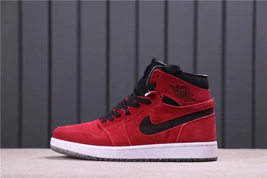 Air Jordan 1 Crater High-Top Sneakers in Red Red Black CT0978-600 - product image from the listing.