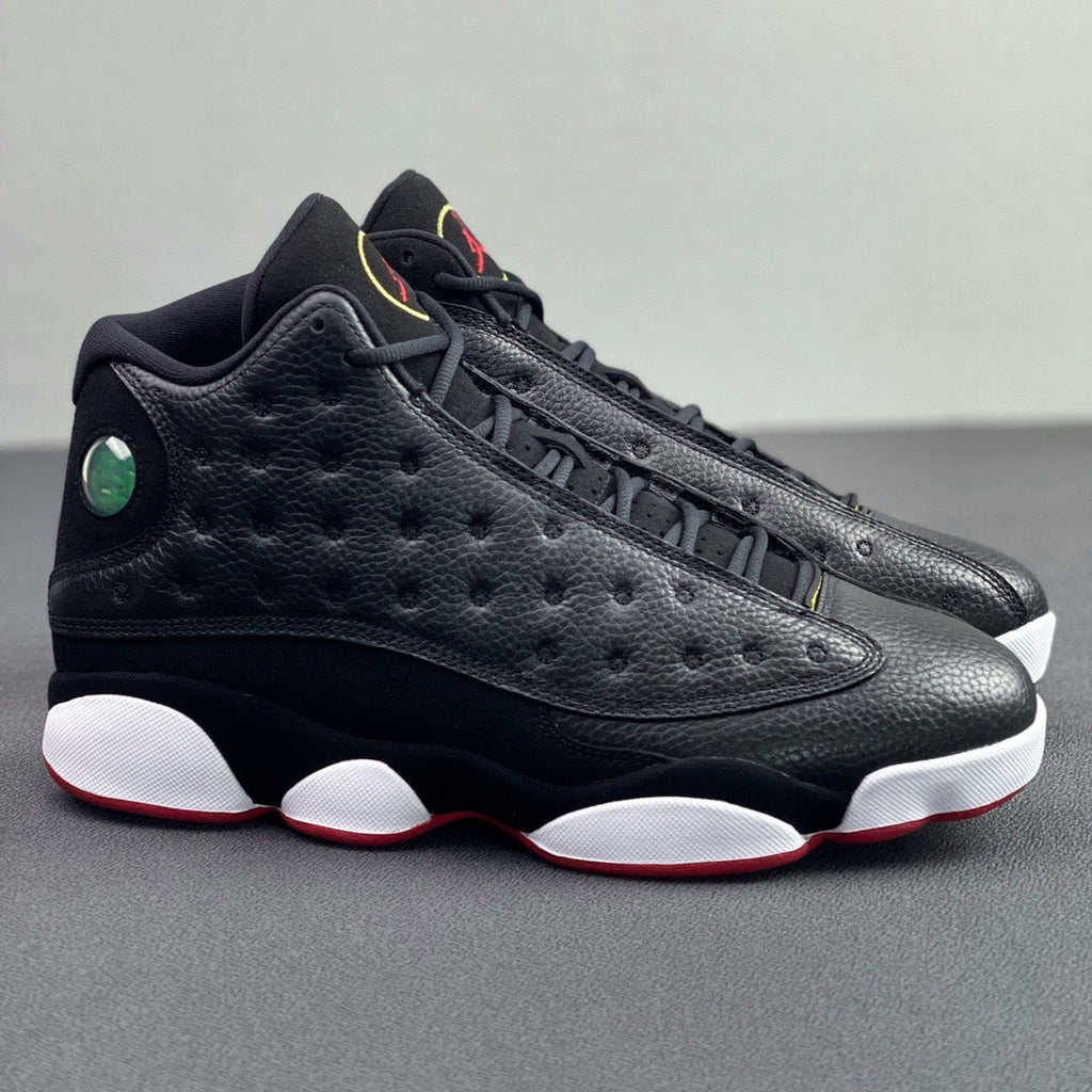 Air Jordan 13 Playoffs Black Red High-Top Sneakers - product image from the listing.