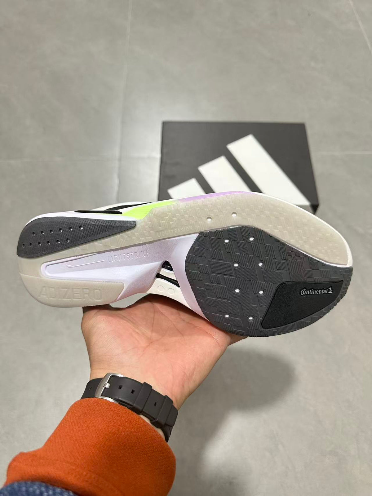 Adidas Lightstrike Pro Running Shoes in White Black - product image from the listing.