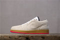 Air Jordan 1 Low Releasing with Pink Bottoms in Grey White - product image from the listing.