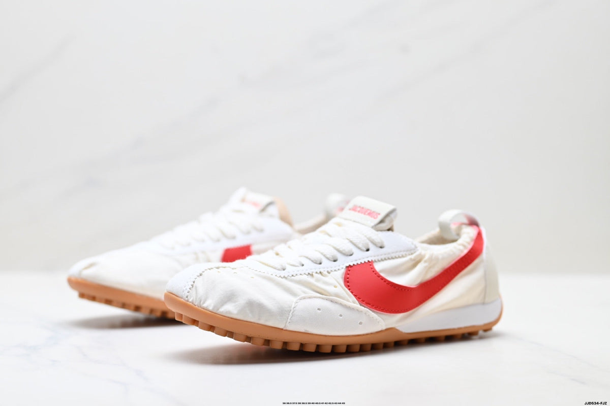 White and Red Nike x Jacquemus Low-Profile Sneakers - product image from the listing.