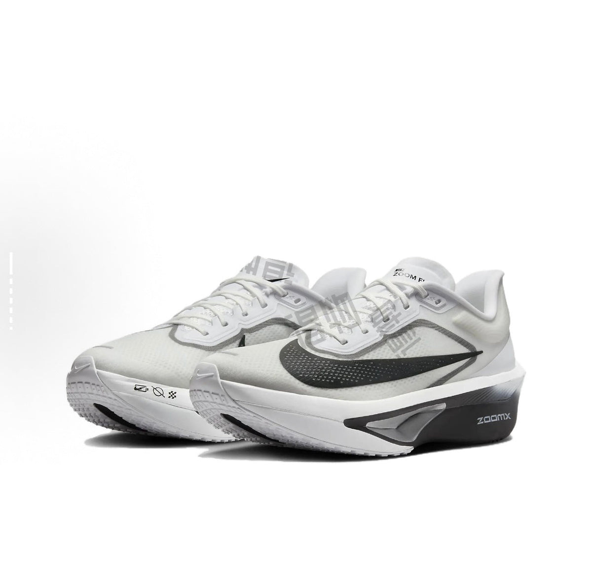Nike Zoom Fly 6 Running Shoes, in White and Gray - product image from the listing.