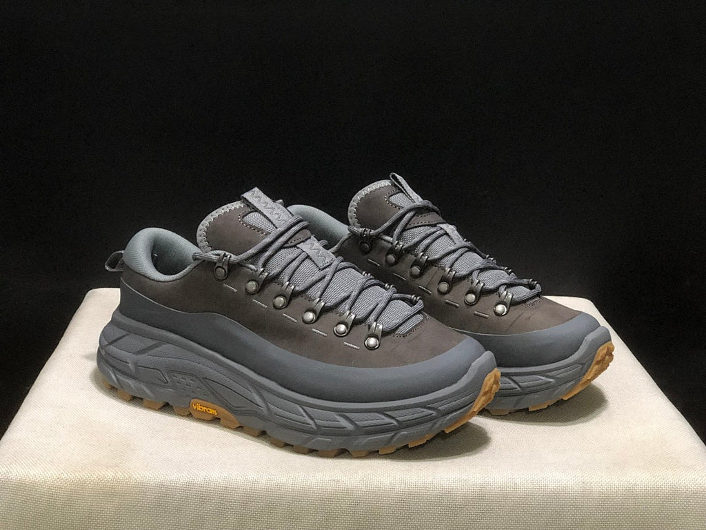 Gray HOKA Tor Summit Trail Sneakers - product image from the listing.