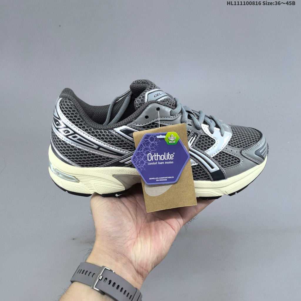 ASICS GEL-1130 Trainers, Silver/Black, 1203A997-001 - product image from the listing.