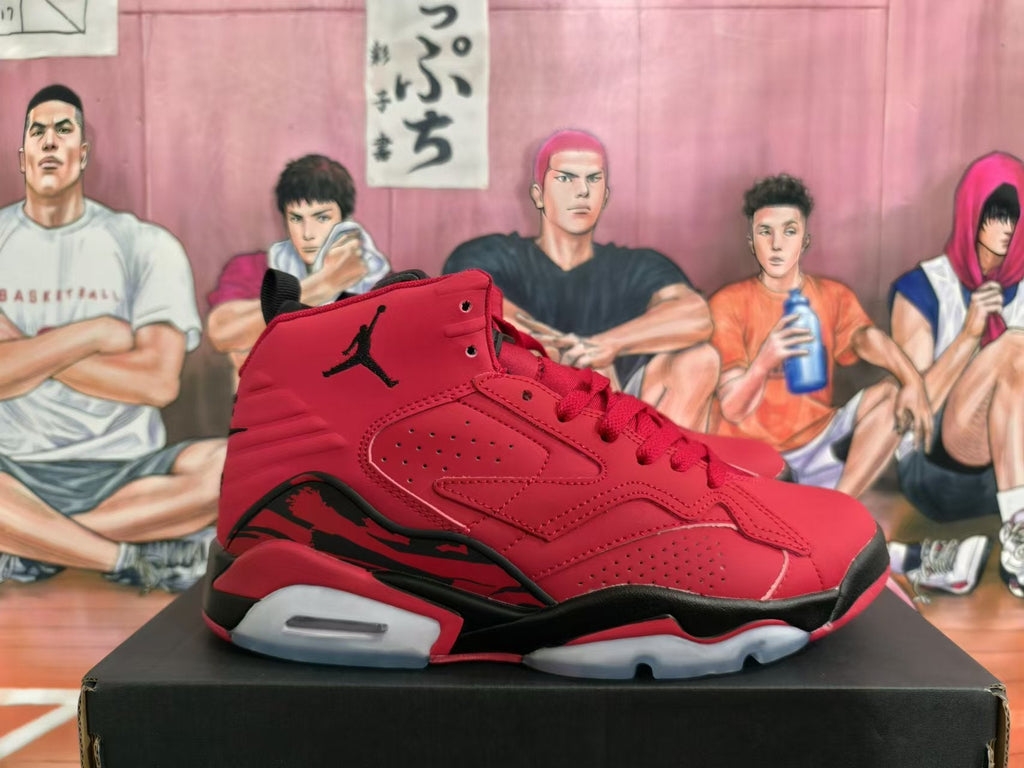 Jordan 6 Retro High-Top Sneakers in Red and Black - product image from the listing.