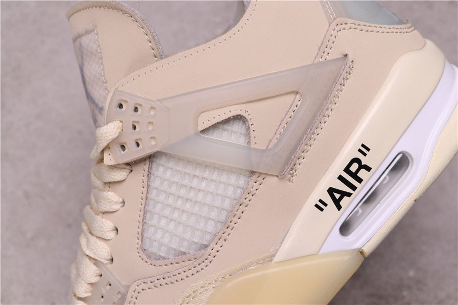 Air Jordan 4 Off-White Sail Sneakers CV9388-100 - product image from the listing.