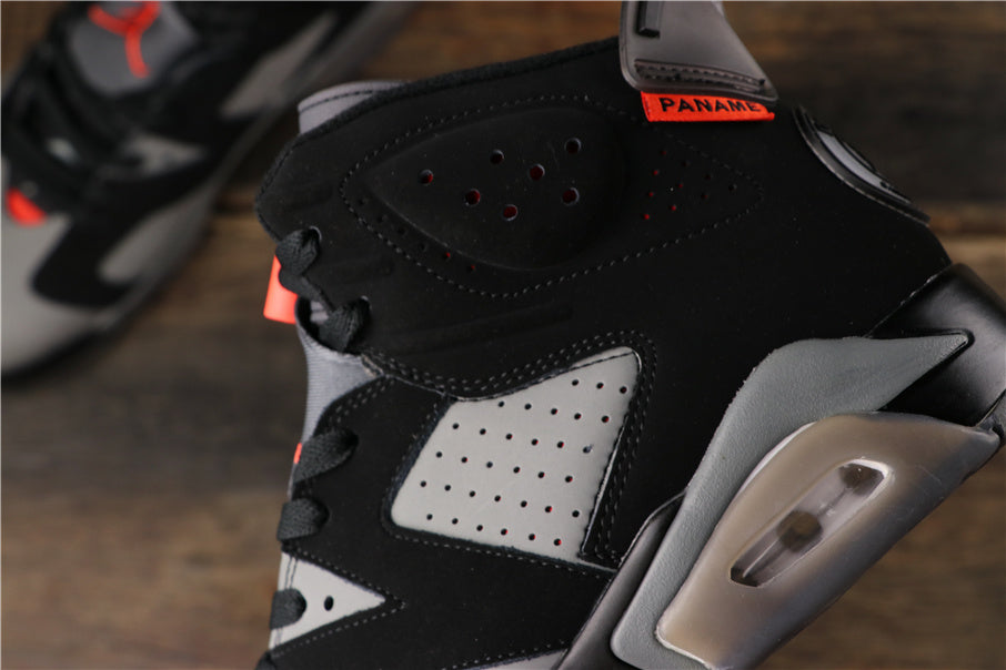 Air Jordan 6 Paris Sneakers in Black, in Grey and Bright Red - product image from the listing.