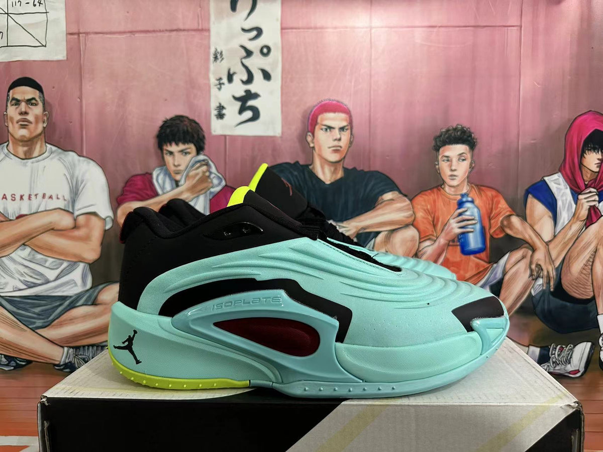 Jordan Luka 1 Basketball Shoes in Light Aqua Volt - product image from the listing.