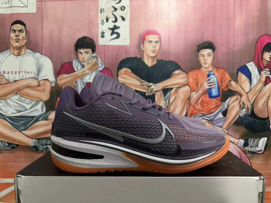 Purple and Orange Nike GT Cut 3 Basketball Shoes - product image from the listing.